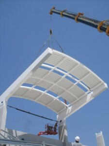 Tubo rectangular para cubierta grada